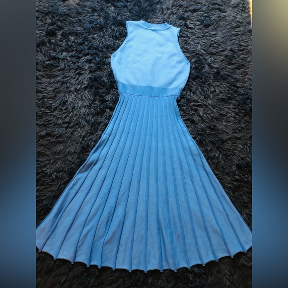 NWOT Knit Tank Dresses Vacation Sleeveless Ribbed Swing Party Midi Dress. Size M - Picture 3 of 10